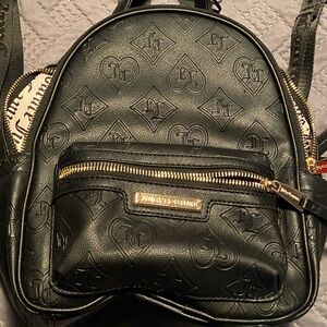 Juicy Couture Backpack Mini Embossed Bag w/Gold Hardware BLACK JUICY BAG